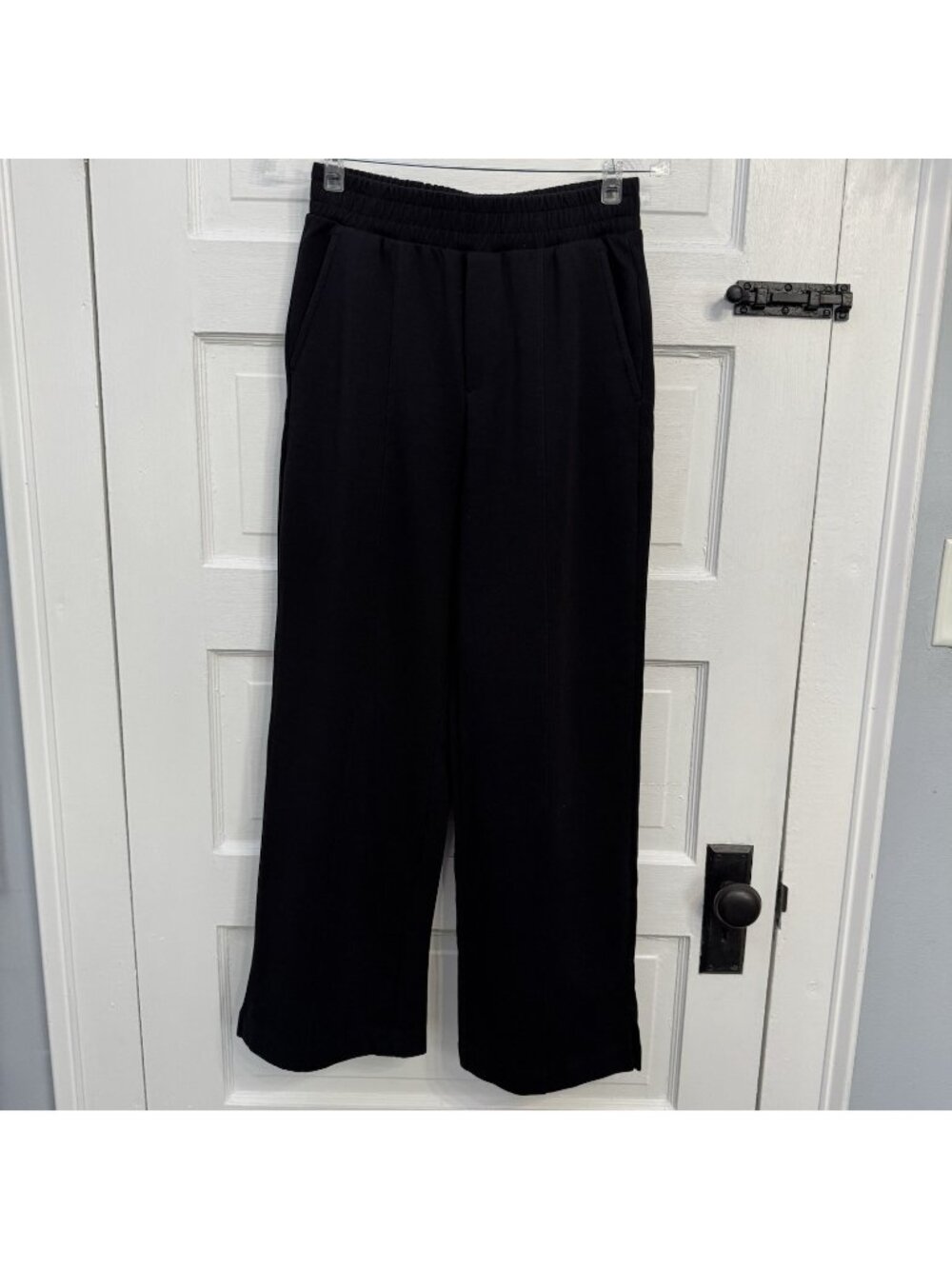 Old Navy Active Women’s S Black Dynamic Fleece High Rise Wide Leg Cotton Pants